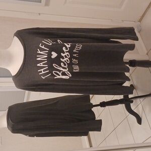 4/$60 New Dark Gray Long Sleeve Tee - Size 5XL (US22)